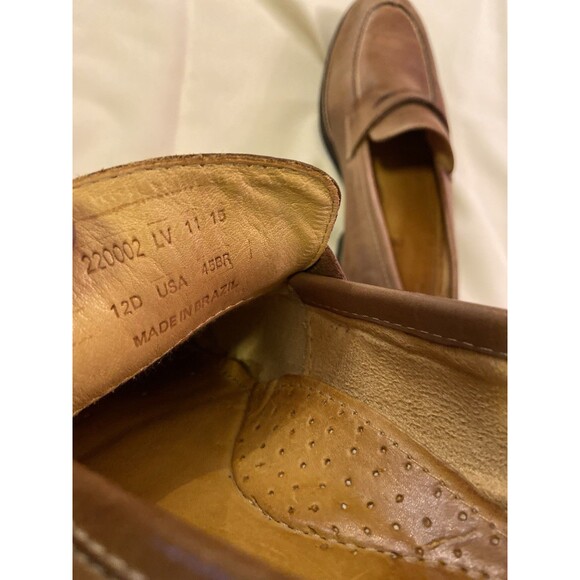 Vintage Brown Leather Penny Loafers Classic Men\'s 12 Dress Shoes main image 8